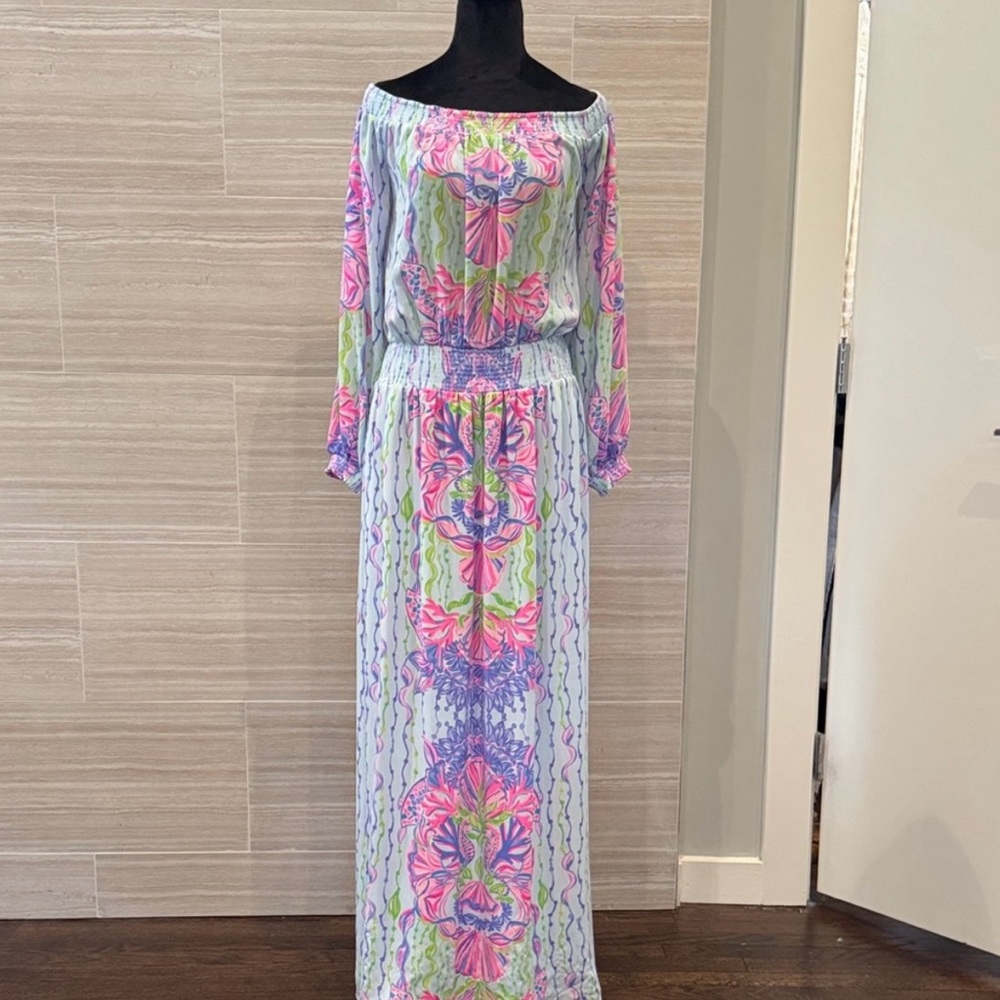 Lilly Pulitzer Off-Shoulder Maxi Dress